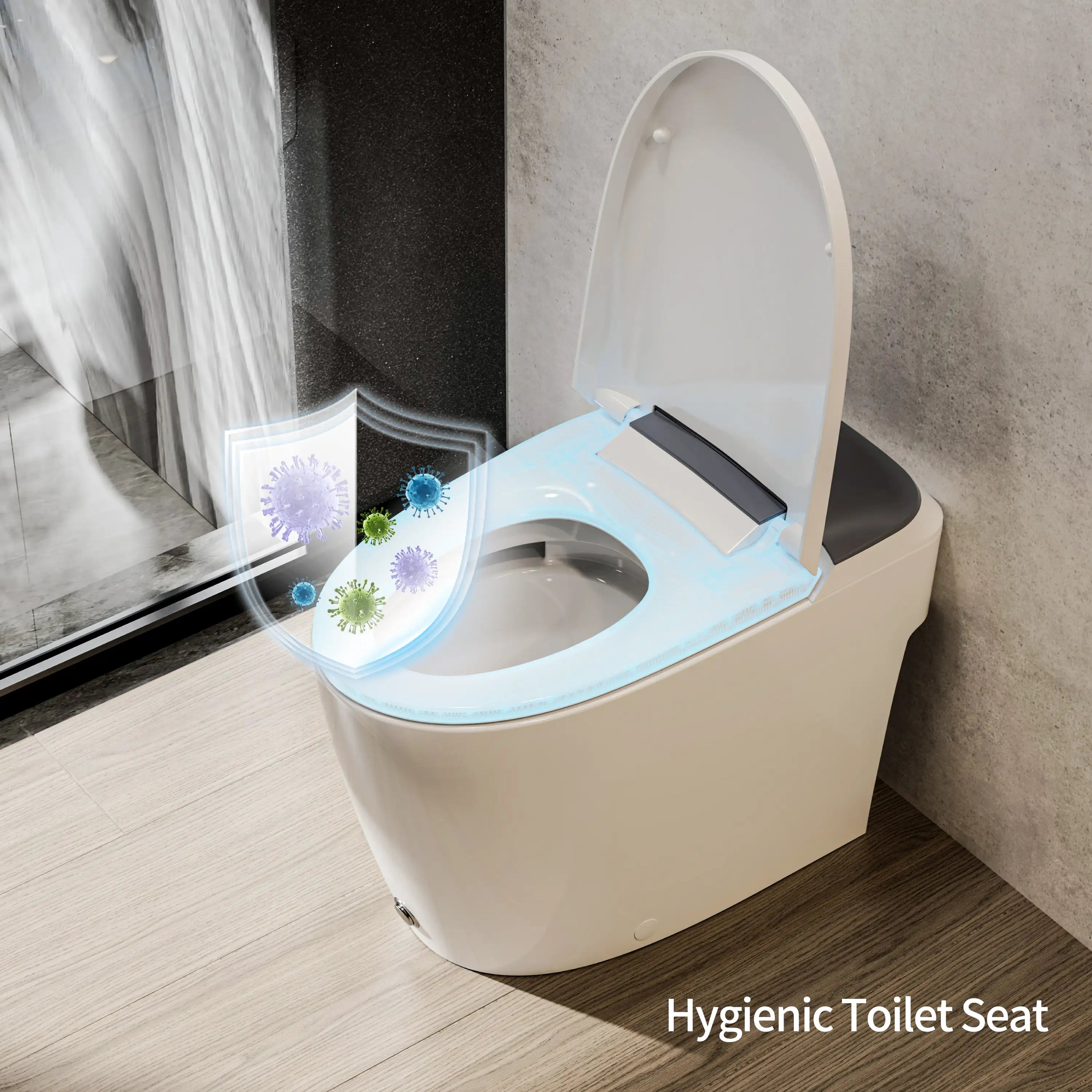 Casta Diva Non-Electric Bidet Toilet, Air-Assisted Flush, Self-Cleaning Nozzles, Space-Saving Design | CD-W10V