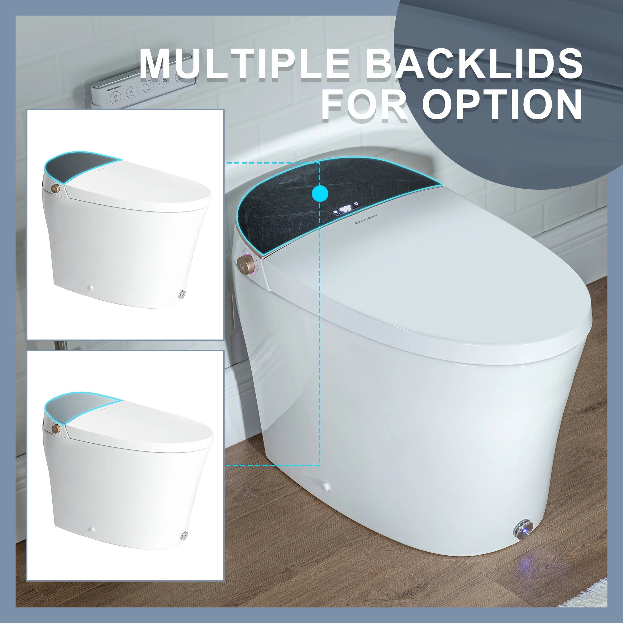 Casta Diva Smart Bidet Toilet, Auto Open/Close, Heated Seat, Auto Flush, UV Sterilization | CD-Y010S