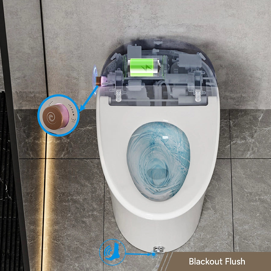 Casta Diva Smart Bidet Toilet, Heated Seat, Auto Flush, UV Sterilization, Foot Sensor CD-Y010-15