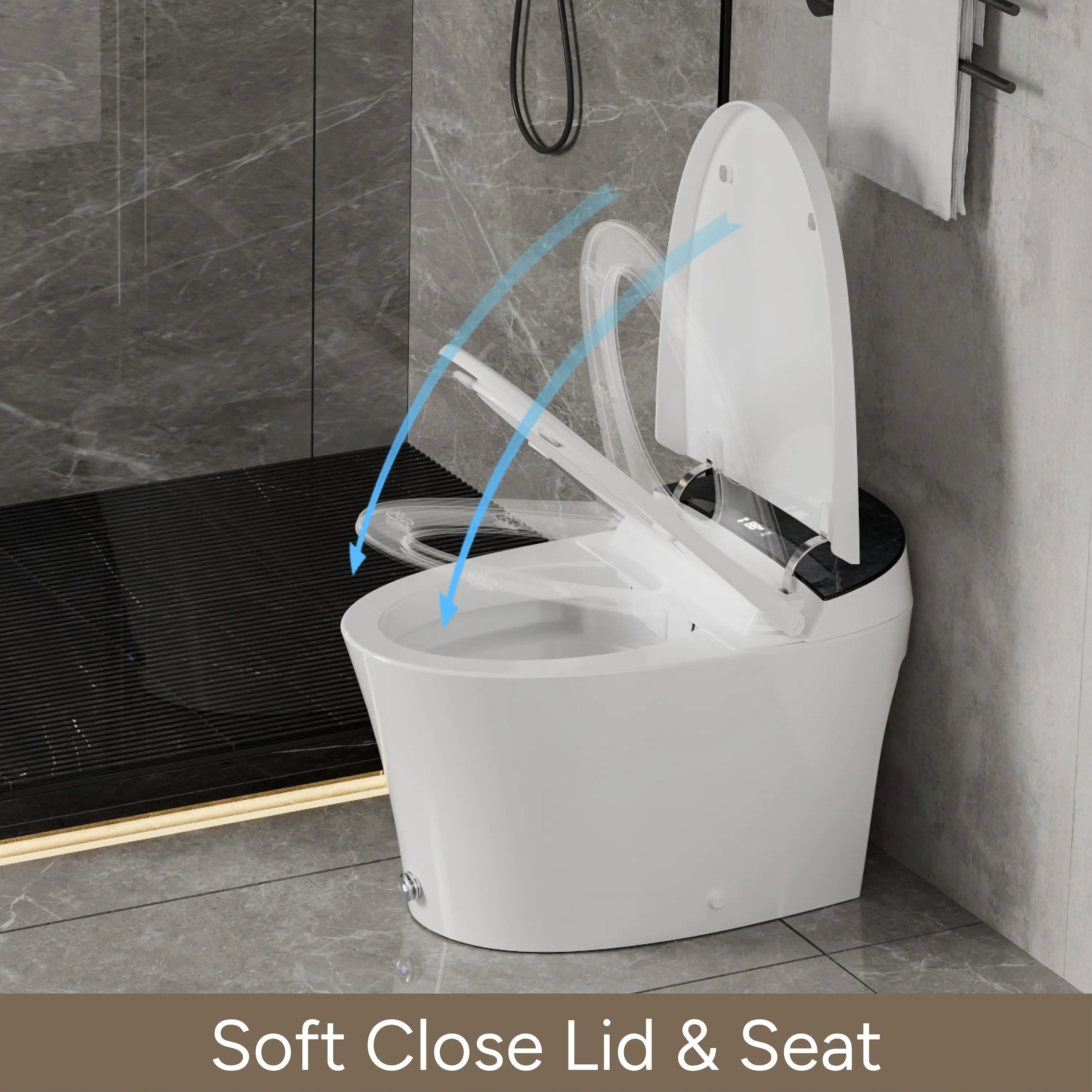 Casta Diva Smart Bidet Toilet, Heated Seat, Auto Flush, UV Sterilization, Foot Sensor CD-Y010-2