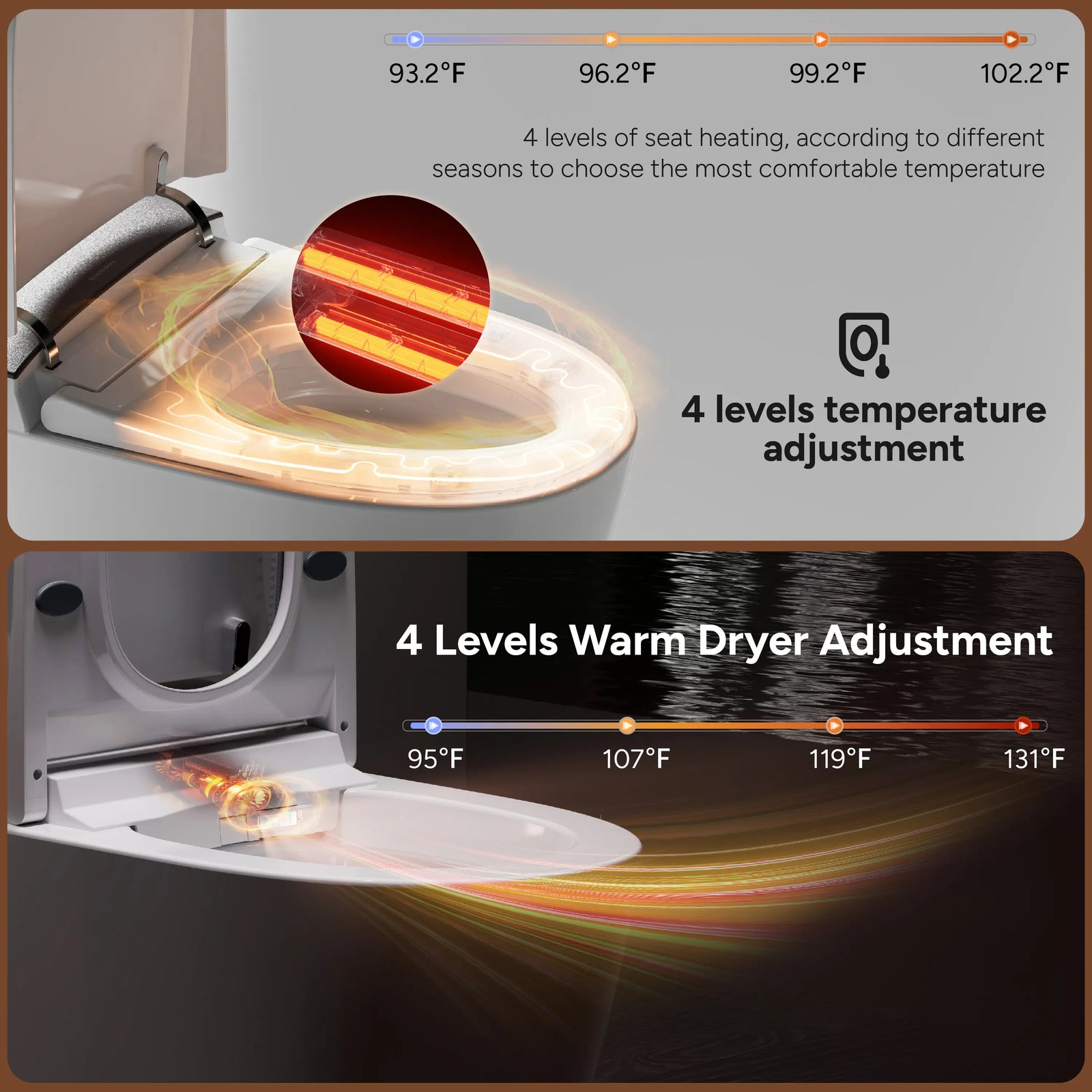 Casta Diva Smart Bidet Toilet with Concealed Tank, Auto OpenClose  CD-Y060-P7