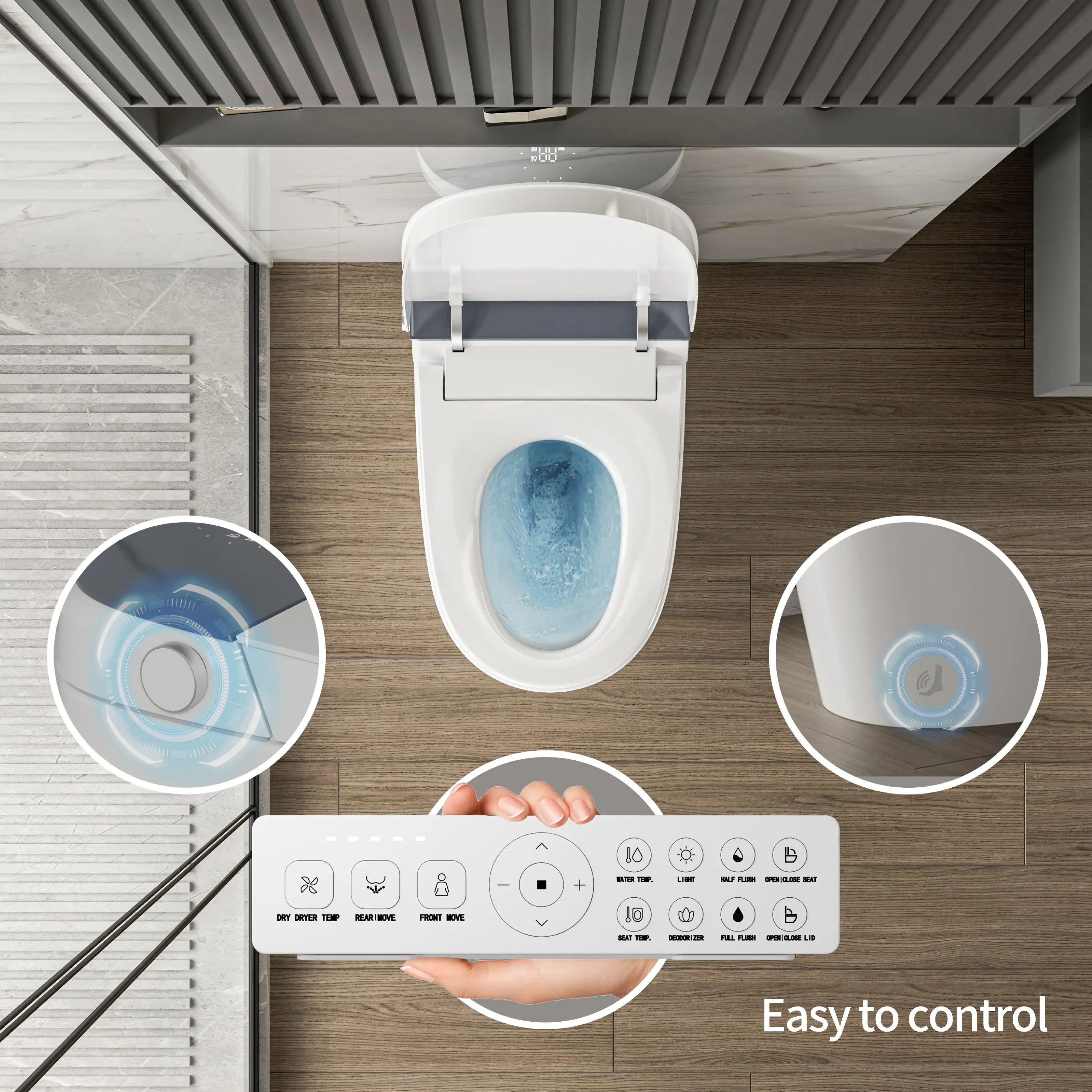 Casta Diva Smart Bidet Toilet with, Auto OpenClose, ADA compliant, Concealed Tank  CD-U010-13