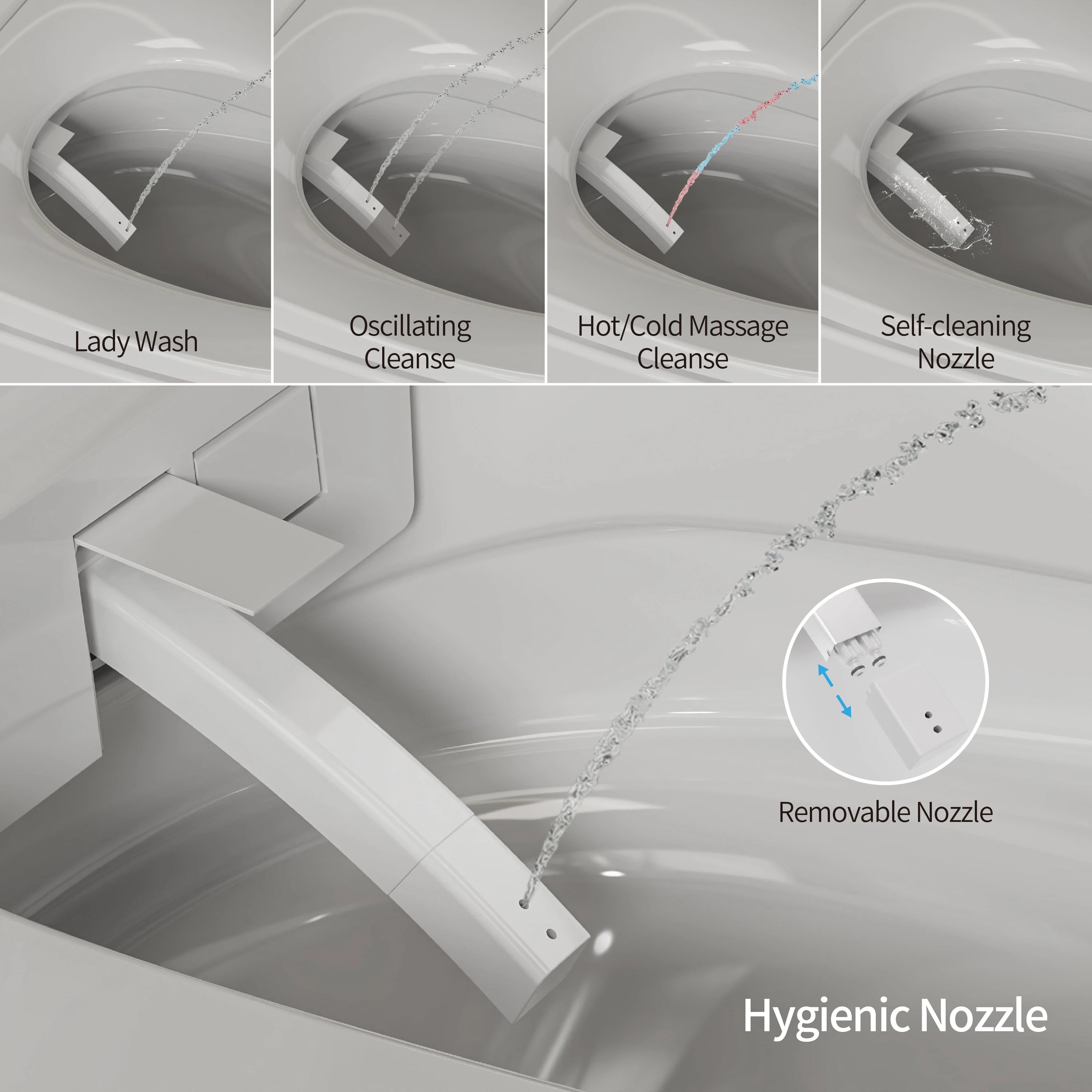 Casta Diva Smart Bidet Toilet with, Auto OpenClose, ADA compliant, Concealed Tank  CD-U010-8