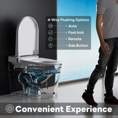 Casta Diva Smart Toilet with Wider Toilet Seat, Auto Open/Close, Heated Seat, Auto Flush, UV Sterilization | CD-K010