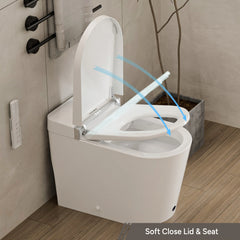 Casta Diva Smart Toilet with Wider Toilet Seat, Heated Seat, Auto Flush, UV Sterilization, Foot Sensor | CD-K020