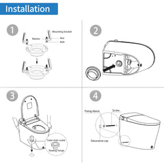 Installation instructions and recommended setup for Casta Diva smart toilet, model CD-Y010