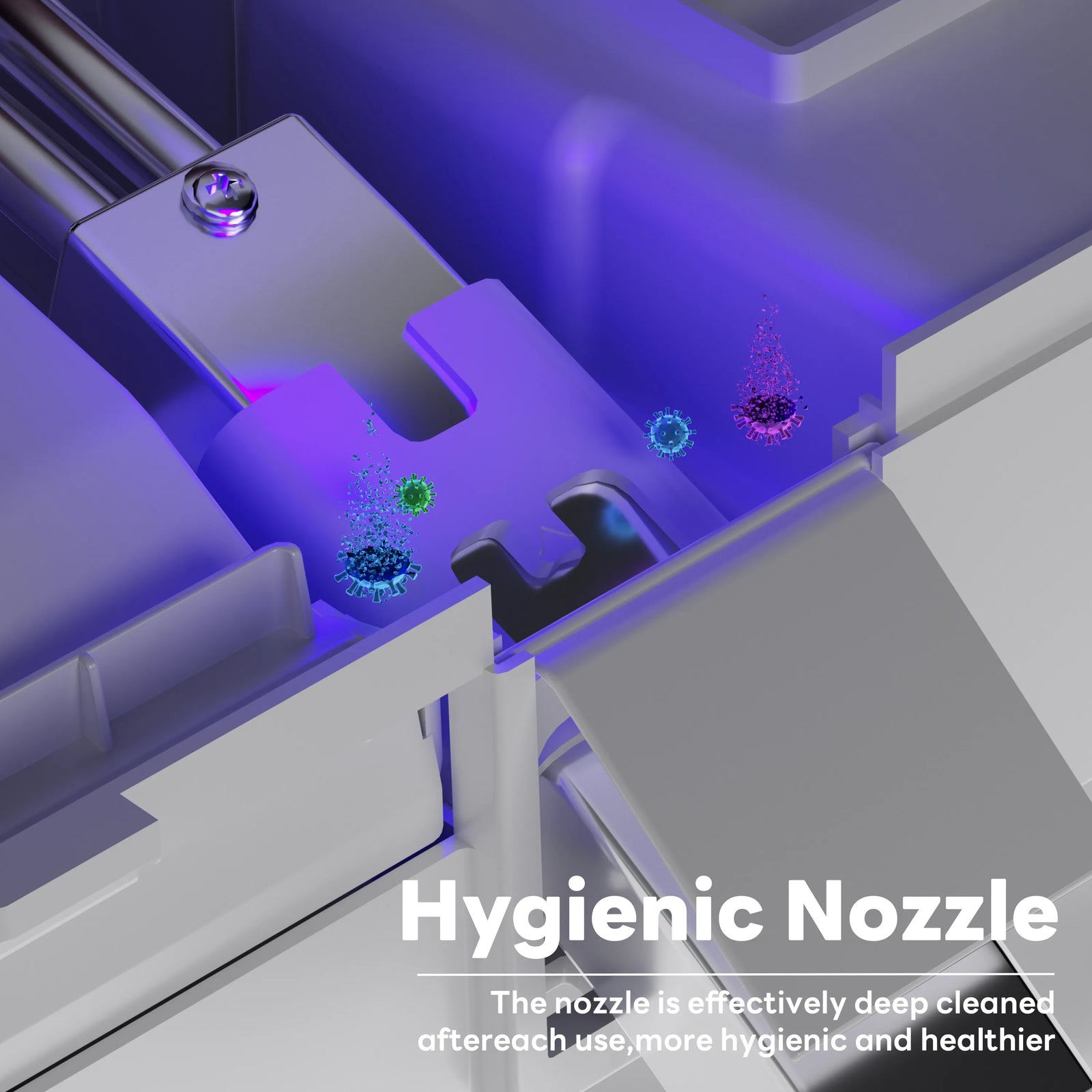 Antibacterial self-cleaning nozzles ensuring hygiene on Casta Diva smart toilet, model CD-Y010POV