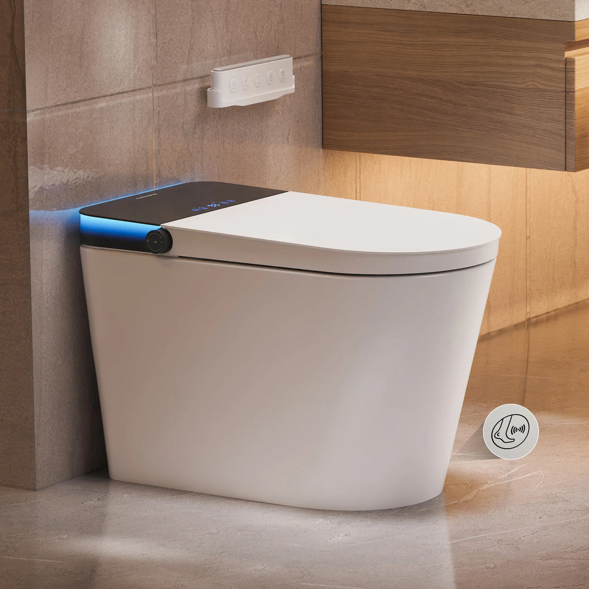 CASTA DIVA CD-U010PRO – ADA-Compliant Smart Toilet with Adaptive Heated Seat, Auto Open/Close, Foam Shield & UV-Sterilized Nozzle
