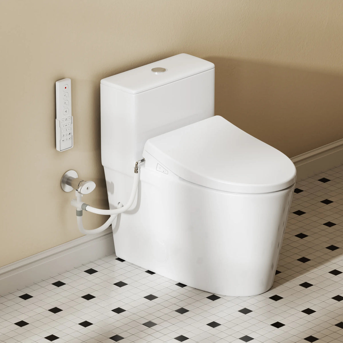 CASTA DIVA CD-Y020 – Electric Bidet Toilet with Heated Seat, Warm Water Wash & Warm Air Dryer